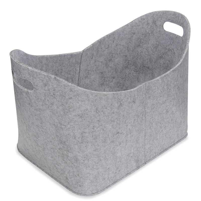 SWANEW Borse In Feltro Per Legna Da Ardere, 4 Pezzi, 44 X 31 X 34 Cm Borsa Per Legna Da Ardere Grigia Cestino In Feltro Pieghevole Cestino Per Legna Da Ardere Borsa Per La Spesa 84635041