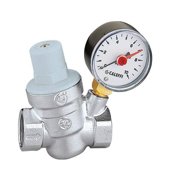 Réducteur de pression incliné avec manomètre et cartouche amovible Caleffi 5332 - 3/4