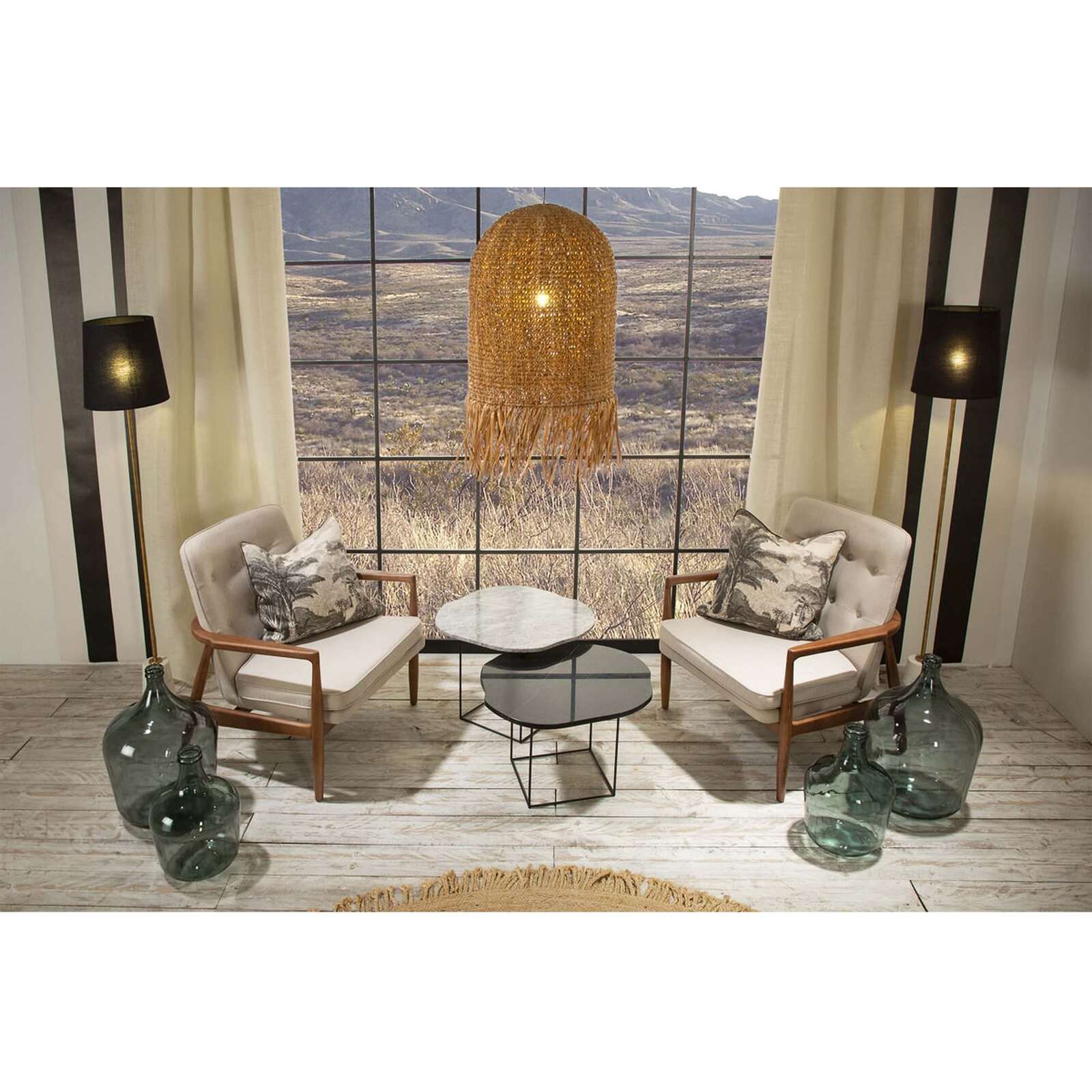 Abat-jour quinto 30 x 24 x 32 cm Noir - 3