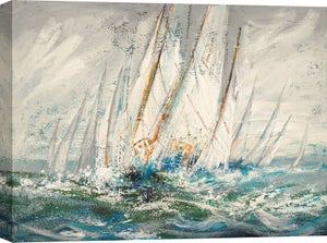 Visario Quadro su Tela Water 130 x 80 c 4 Tele odello Nr XXL 6038. I