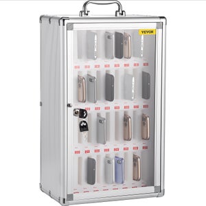Casier Téléphone Portable Avec Serrures - 12 à 100 Emplacements Transparents - Pour école, Bureau, Salle De Sport - Rangement Sécurisé Pour Smartphones