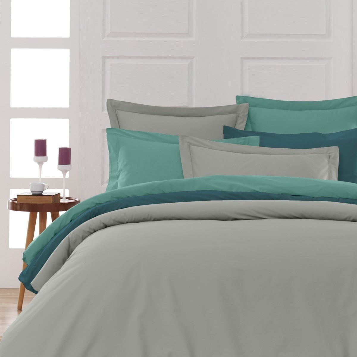 Drap housse bonnet 40 cm en percale coton SOFT PERCALE PLUS - 3