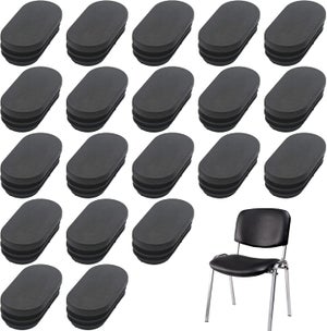 10 Pattes De Protection En Caoutchouc Pour Pieds De Chaise/table - 25x15mm - Noir - Uxcell
