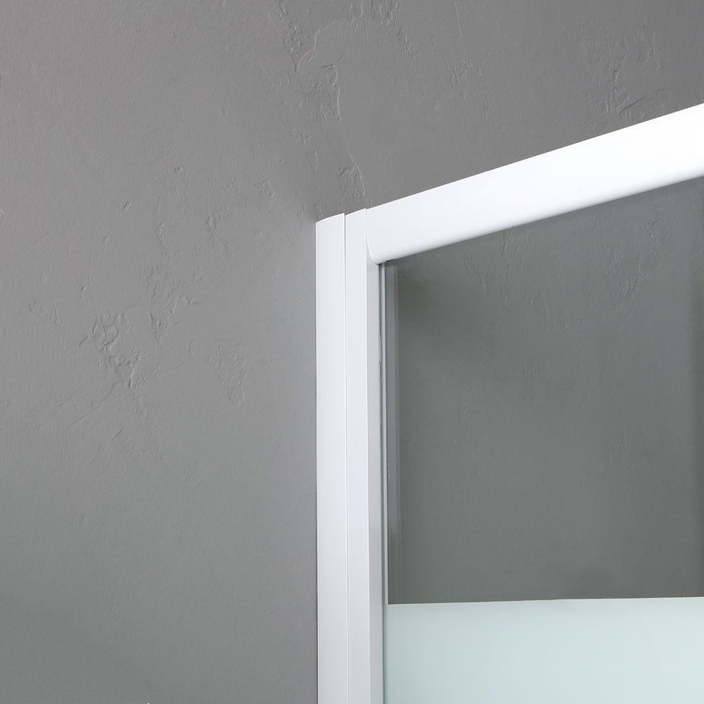 Box semicircolare per doccia 80 cm cristallo serigrafato | Venere - 9