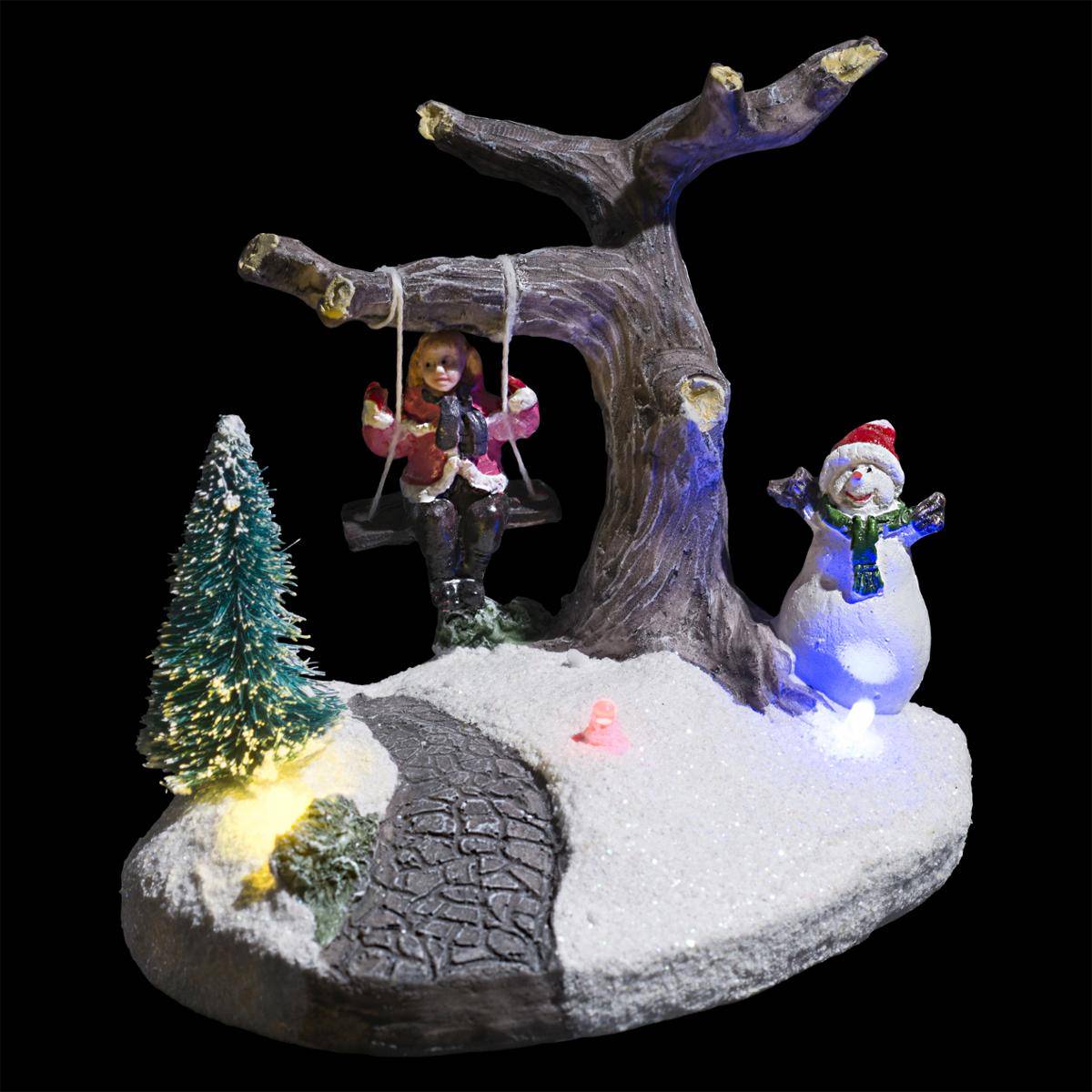 Lumineux Chalet De Noël Animé Feeric Lights - 17 LED, Village De Noël Lumineux Village Noël