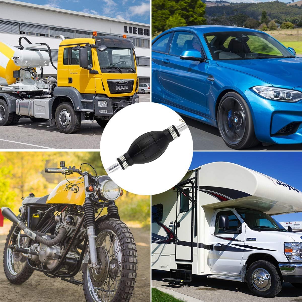 Pompe Transfert l'eau Manuelle Siphon Transfert Carburant Voiture pour solvant d'essence d'aqueduc Liquide Diesel, gaz avec Le Tuyau Total de 2M - 5