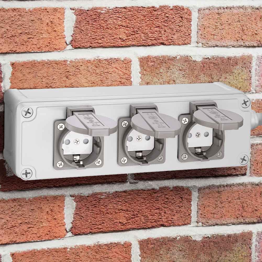 Presa A Muro Multimediale 3 In 1 - Con Porte HDMI, VGA E RCA, Materiale ABS Ignifugo