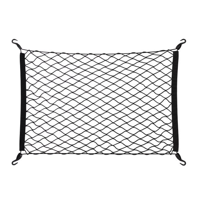 Relaxdays Filet de voiture, 80x62 cm, élastique, bagage, universel, coffre, protection, rangement, sûr, maille, noir