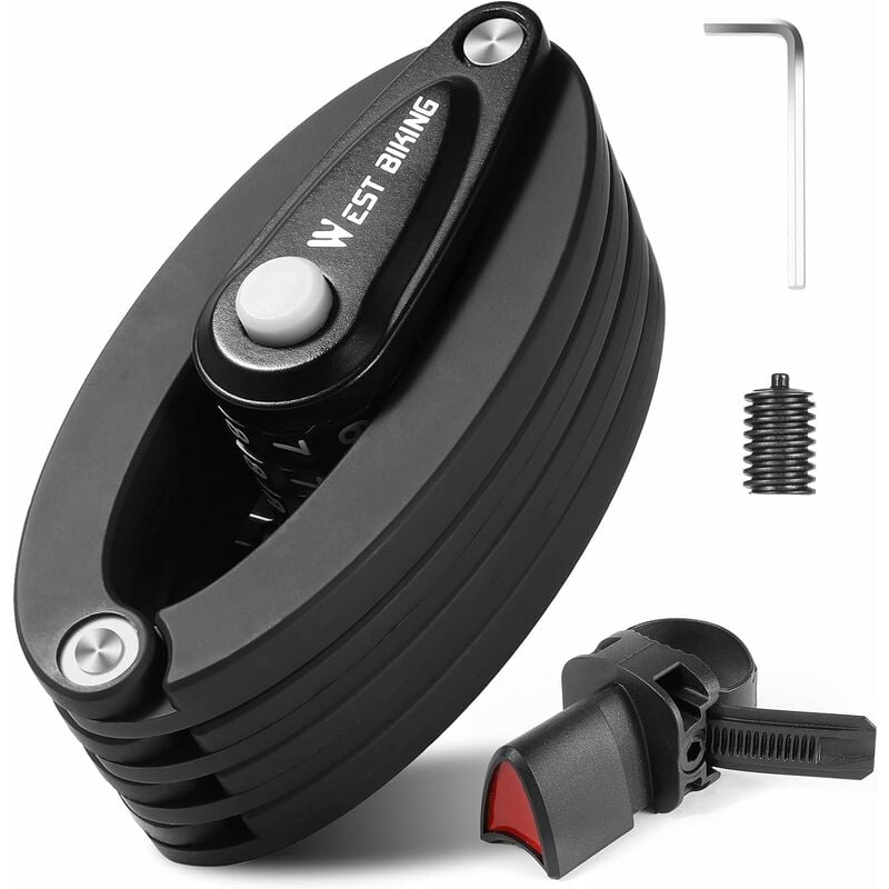 Candado Plegable Para Bicicleta COICER - 85 Cm De Acero Endurecido, Con 3 Llaves | Incluye Soporte De Montaje