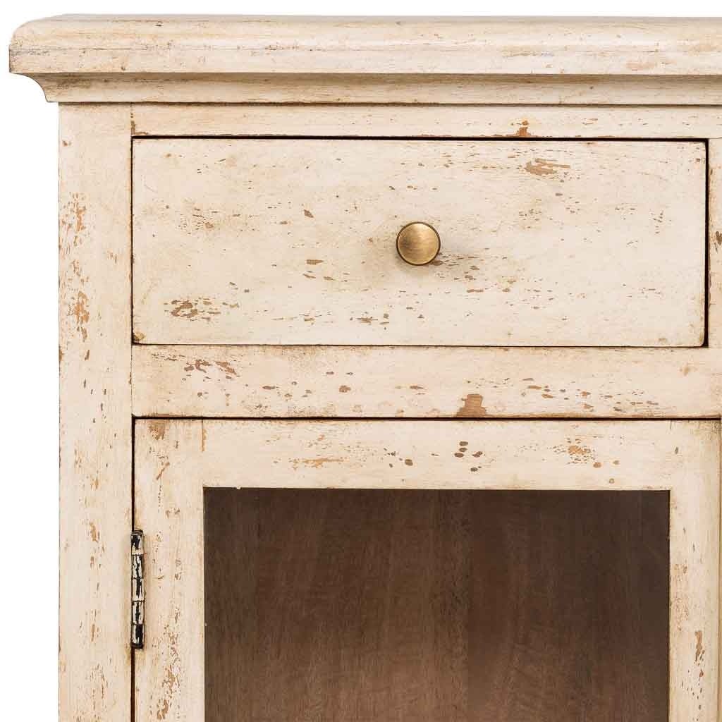 Credenza in legno beige fatta a mano 85x40x100h cm - 7