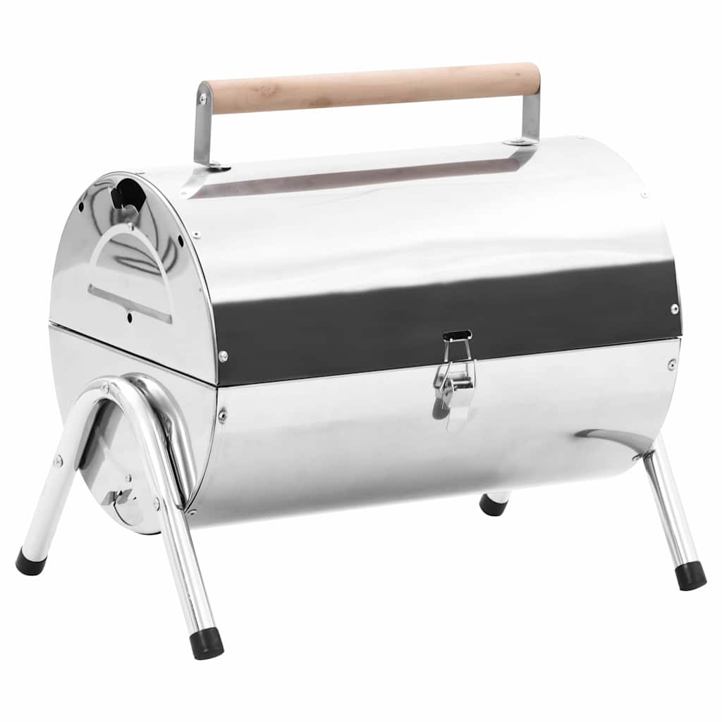 Vidaxl Carbón Barbacoa De De Sobremesa Acero Inoxidable Doble Parrilla - Imagen 2