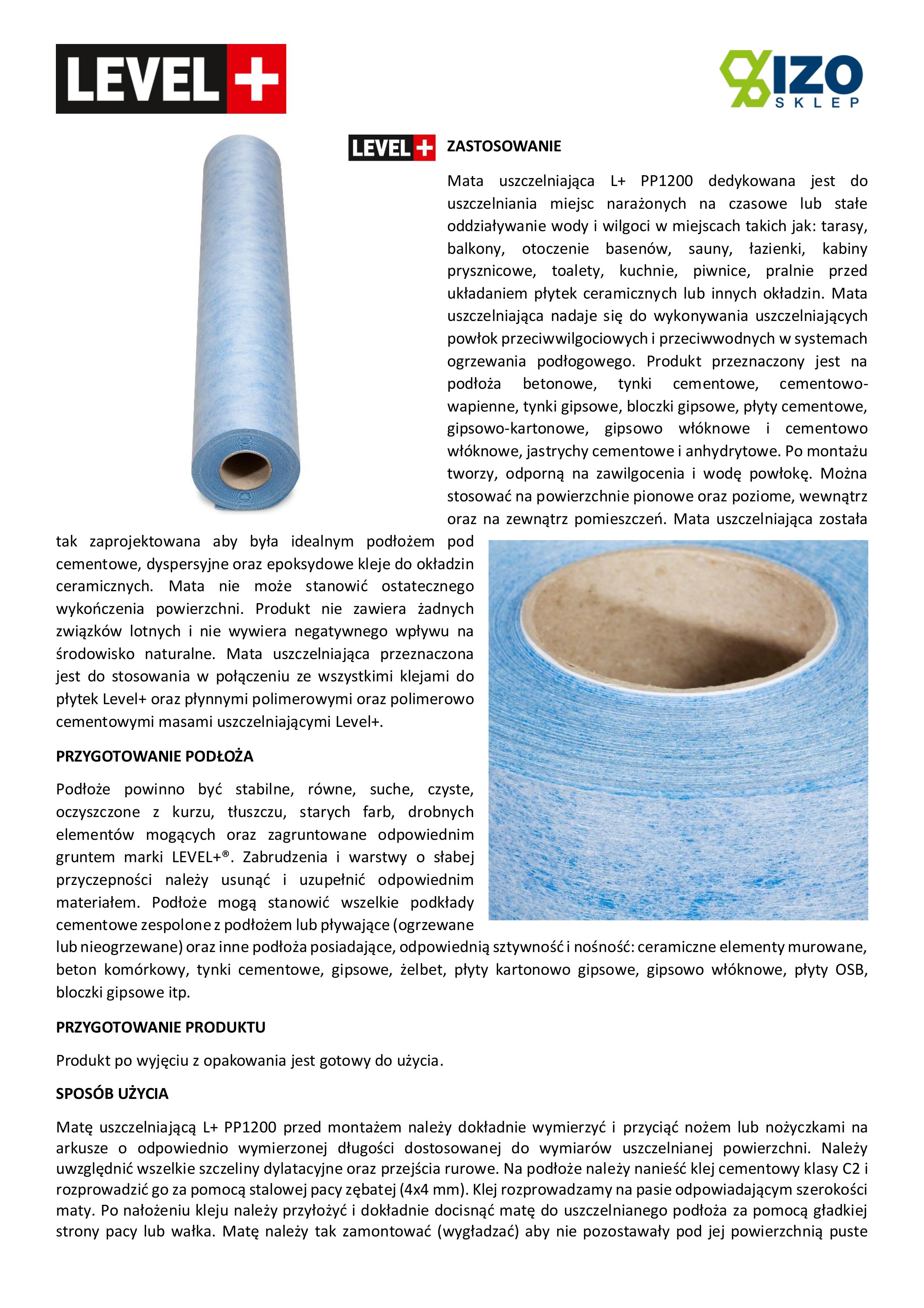 Membrane d'étanchéité sous carrelage Sanitaire Sol Etanche PP1200 - 60m² - 7