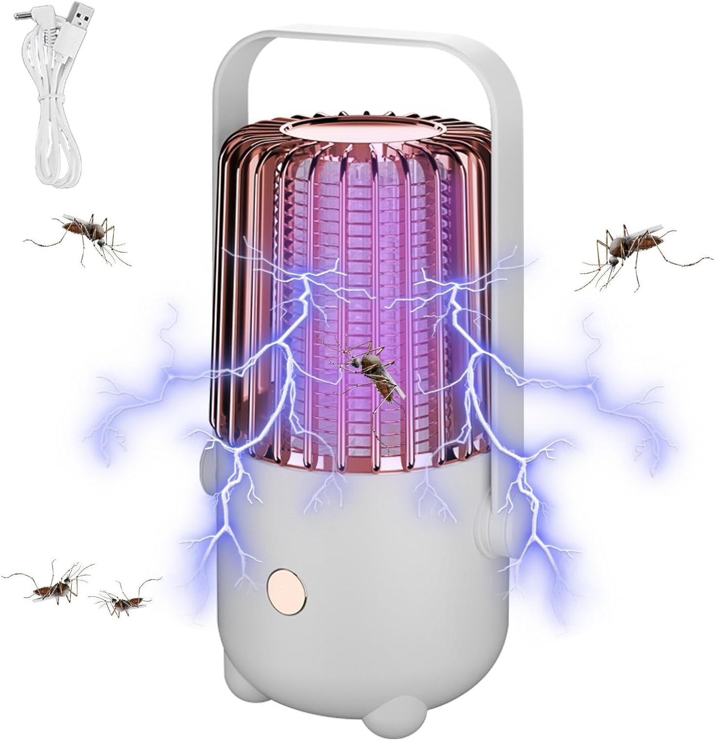 Lampe Anti-moustique électrique UV - Pour Intérieur Et Extérieur - Port USB - Zone 60m² - Silencieuse