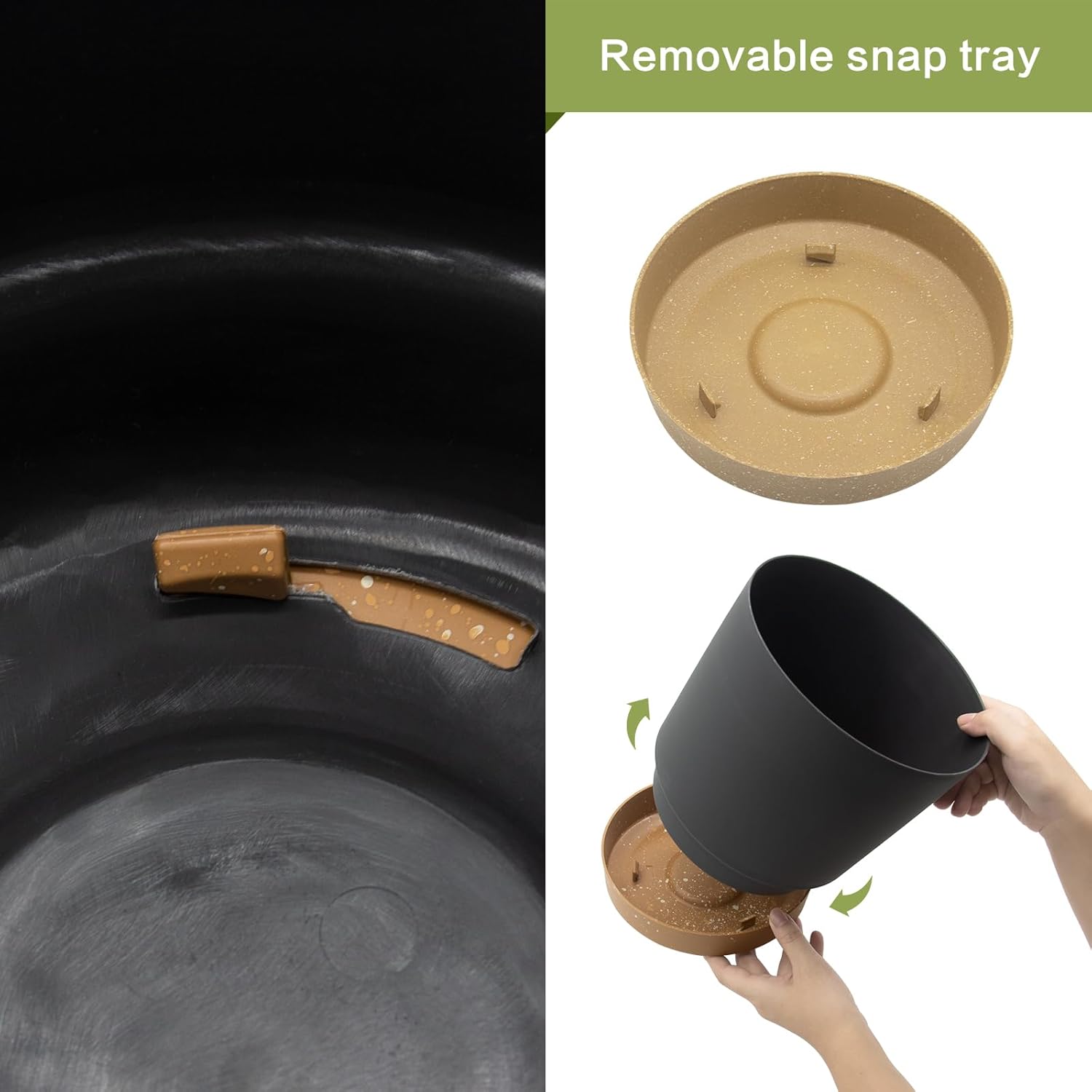 FORAGIFT Set Di 6 Vasi Per Piante 15cm - Plastica Rigata Decorativa, Con Fori Di Drenaggio E Sottovaso, Colori Assortiti