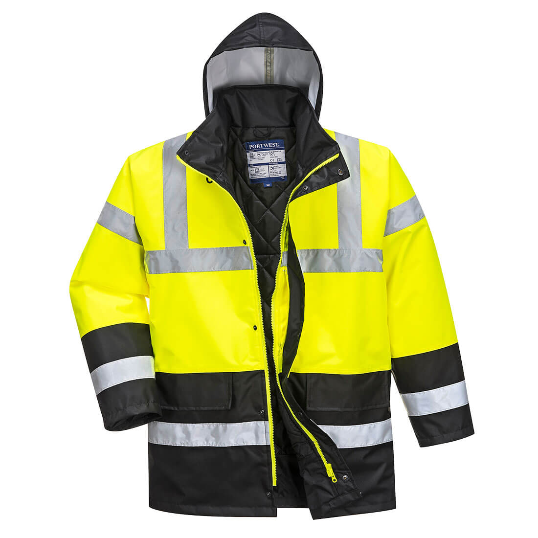 Parka de alta visibilidade para trânsito contrastante Amarelo / XXL - 4