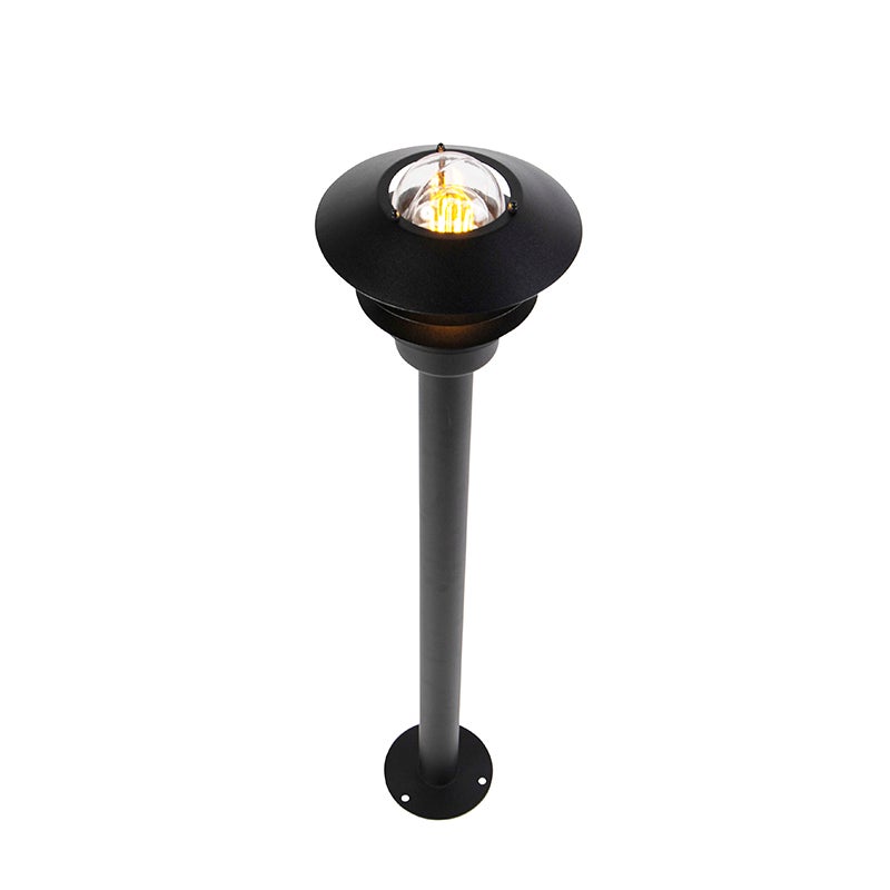 Qazqa moderno lampada bollard da esterno per giardino - Prato - nero, max. 60w, compatibile con lampadines LED, e27, 100cm, IP44 - 9