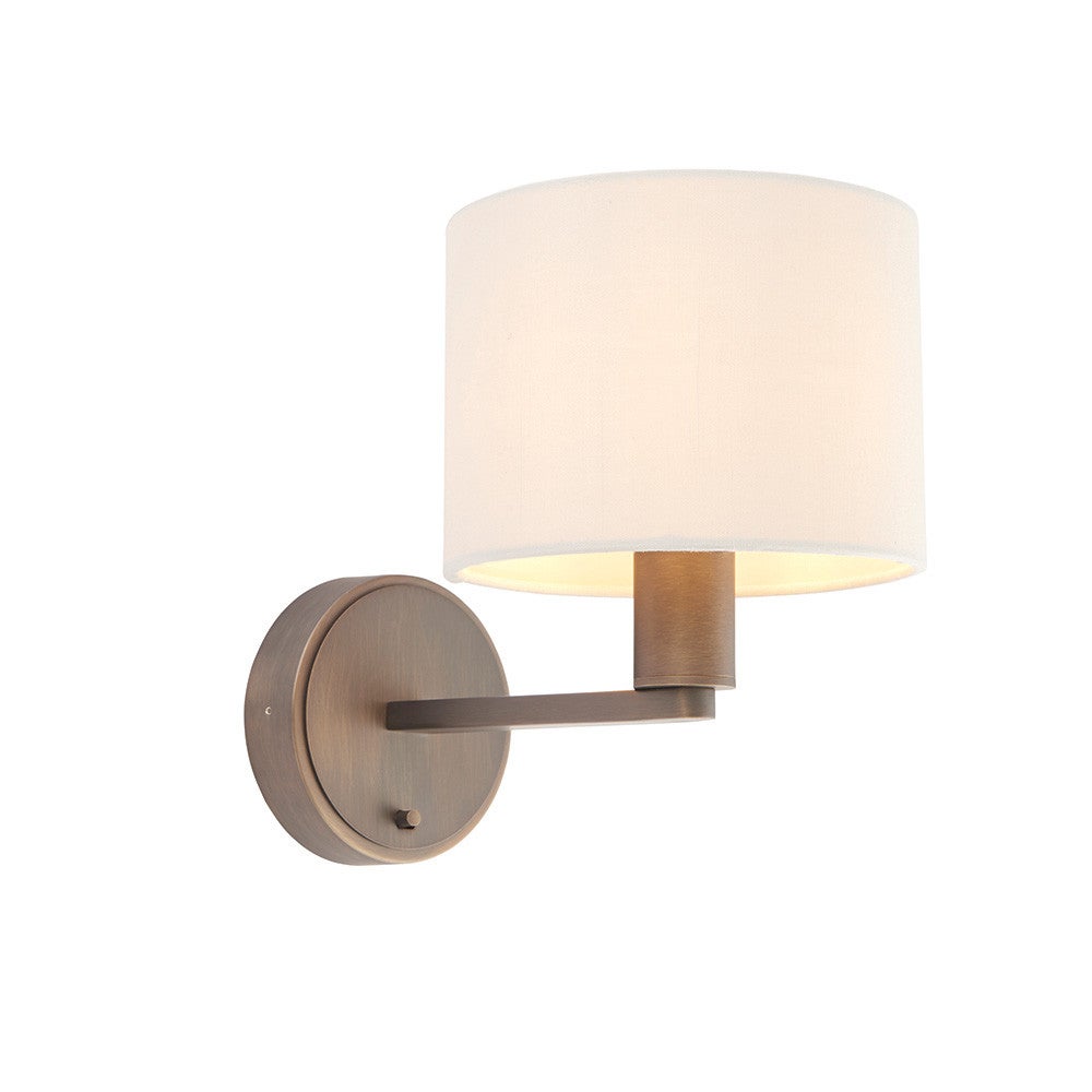 Kinkiet z włącznikiem DALEY antyczny brąz 1xE14x15W tkanina wym:20x15x23cm IP20 Endon