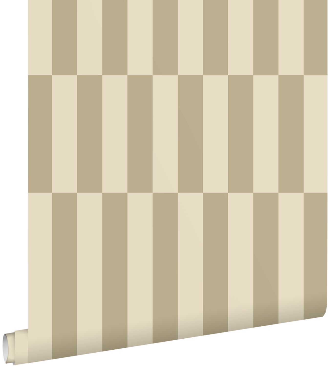 Tapeta paski ciemny beż - 53 cm x 10.05 m - ESTAHOME