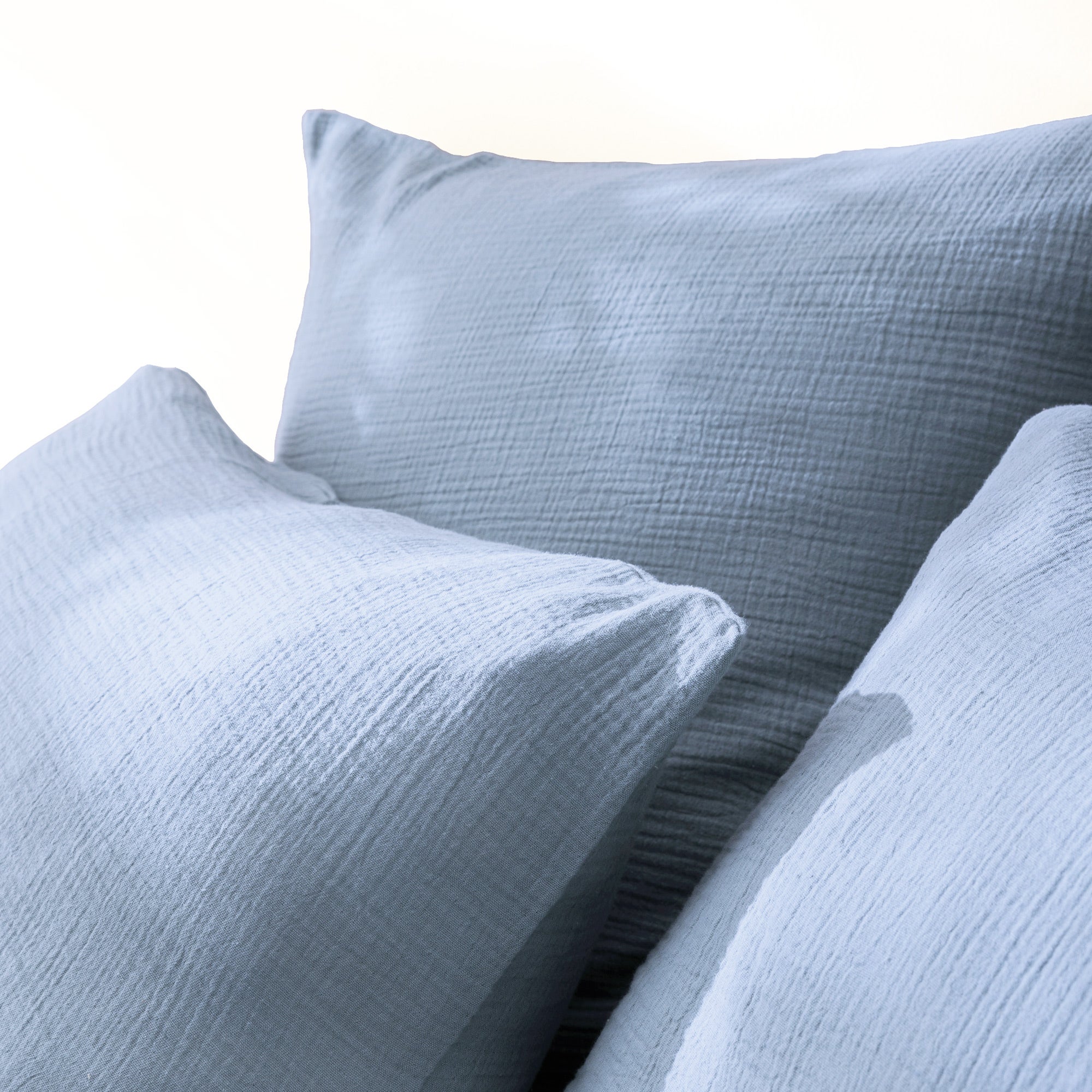 Set de 2 taies d'oreiller unies en coton, GAZE DE COTON - 5