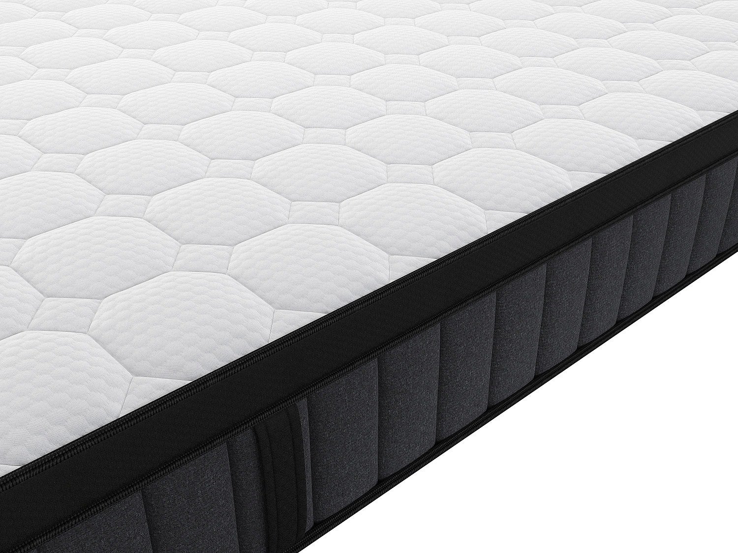Matelas 160 x 200 cm hybride ressorts ensachés 7 zones et gel à mémoire de forme ép.25cm - TOLCA de YSMÉE - 7