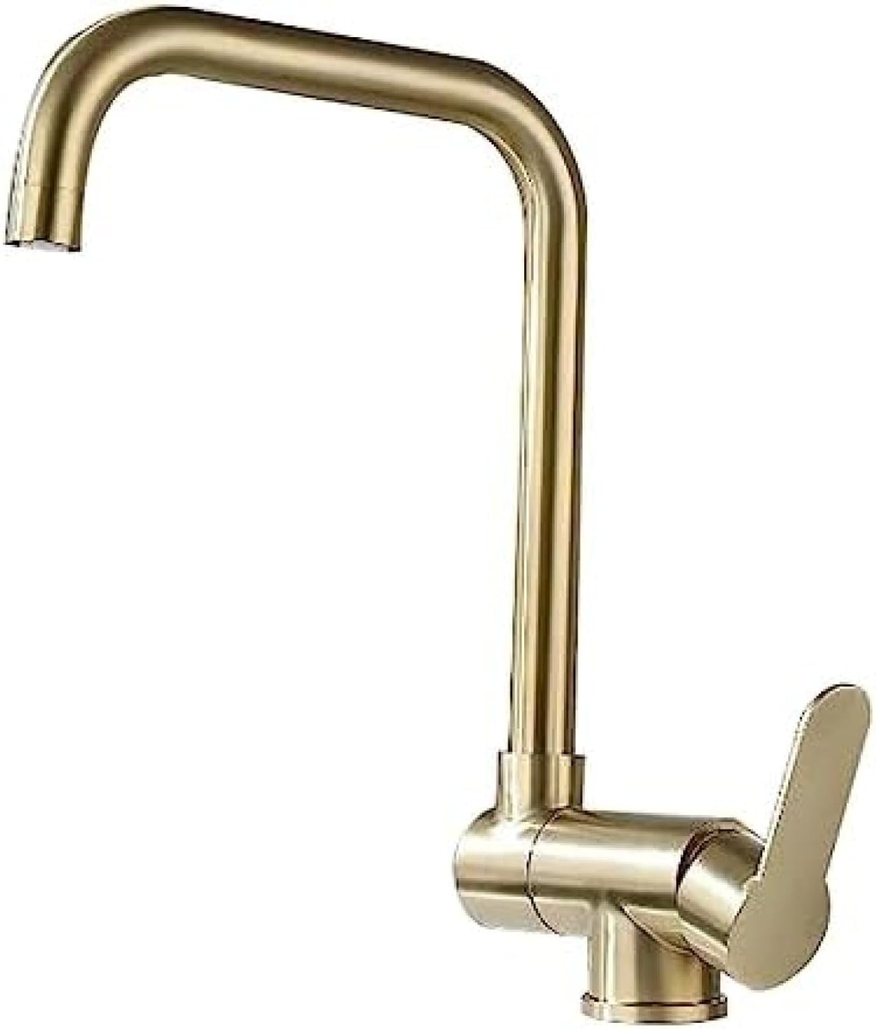 Wyciągana bateria kuchenna, składana bateria kuchenna, obrotowa wylewka 360° (złota)