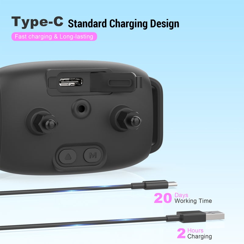 Collar antiladridos, pantalla LCD a color, resistente al agua, adiestrador de perros multimodo, control automático por voz,color blanco. - 6