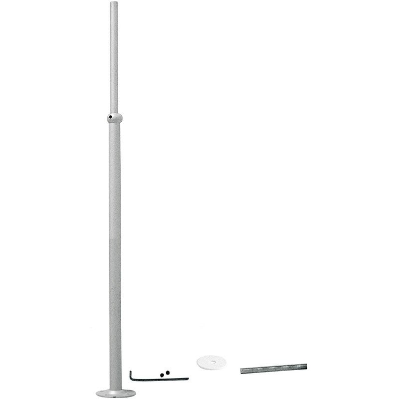 Support baldaquin intermédiaire - Décor : Nickel - Matériau : Acier - Hauteur mini : 250 mm - Hauteur maxi : 480 mm -ITAR - 2