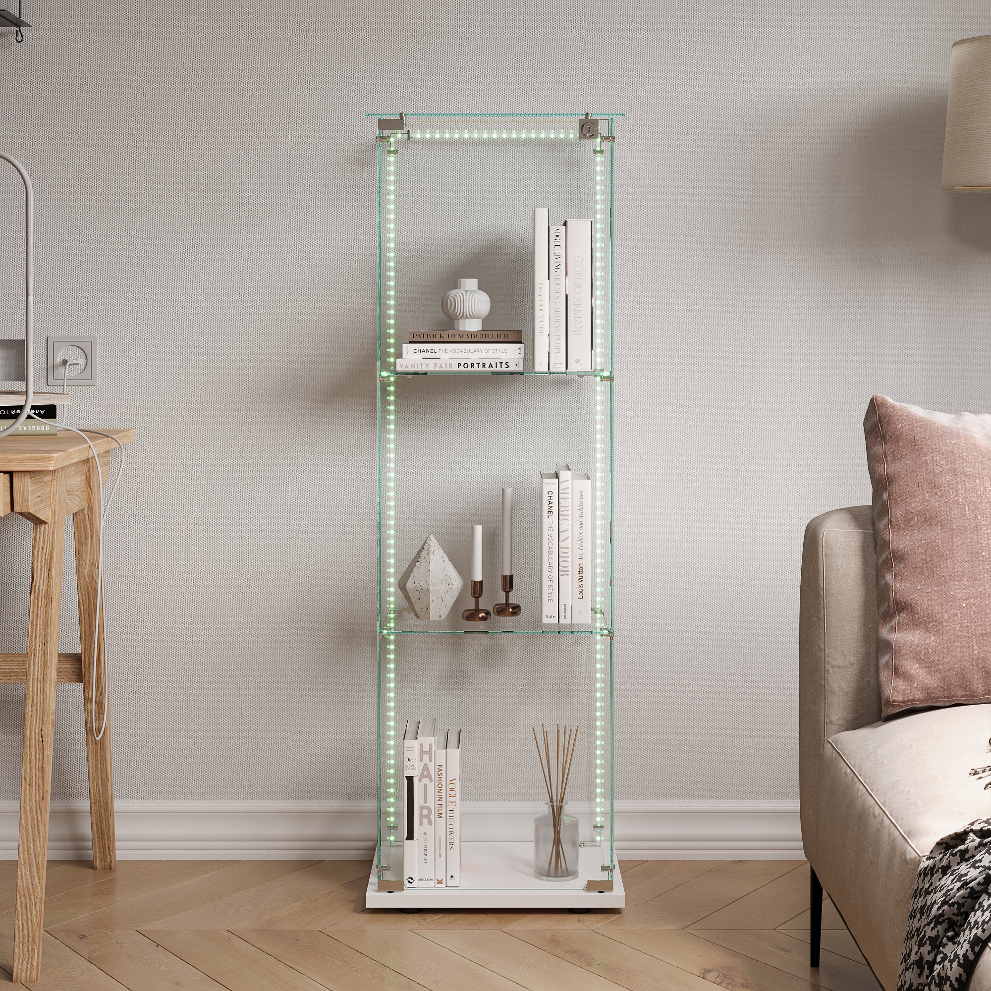 Vitrine en Verre Trempé avec Éclairage LED – Design Panoramique 360 ...