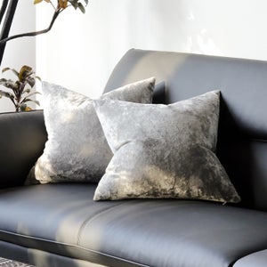 Federa arredo in velluto blu navy Dana