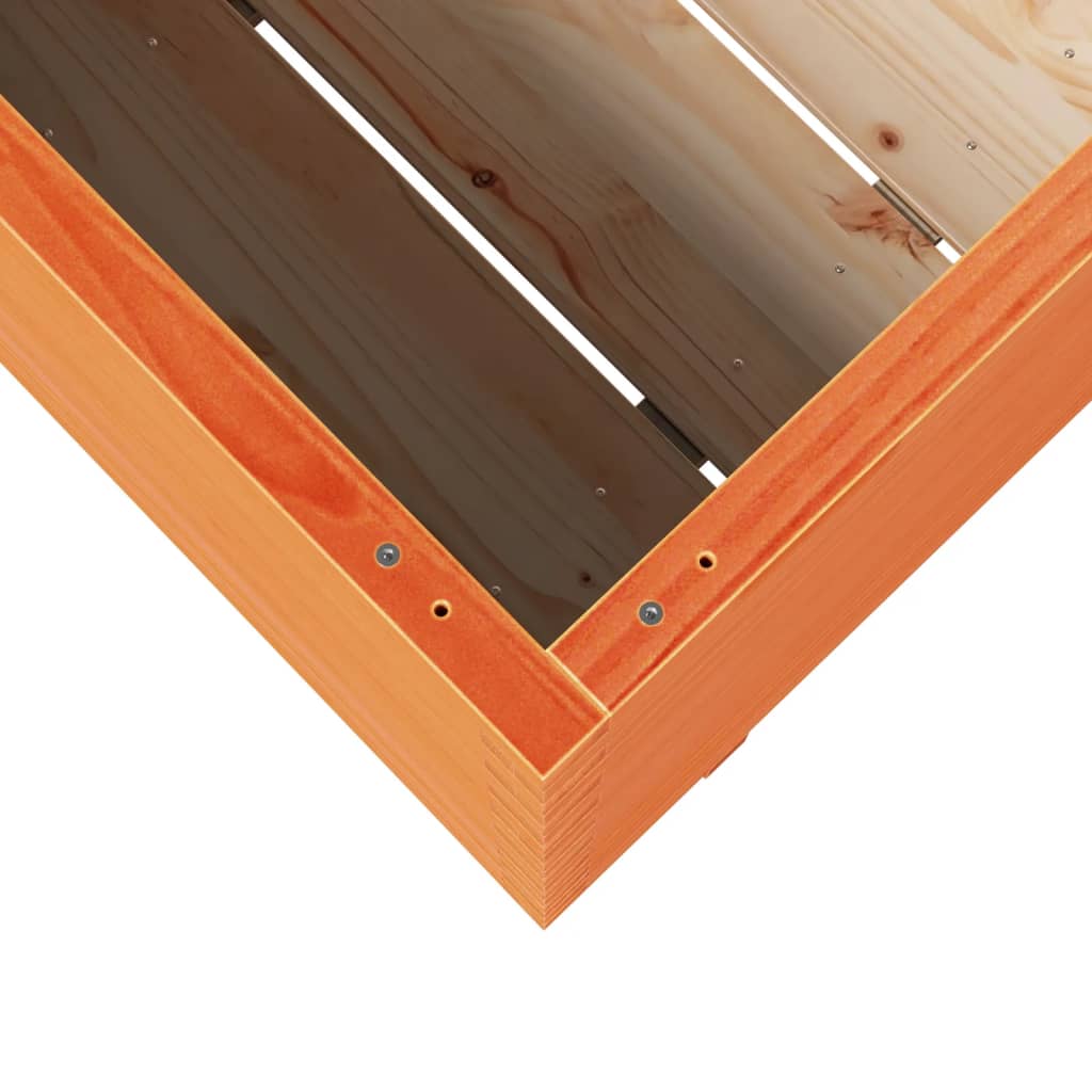 Maison Exclusive - Jardinière cire marron 80x80x72 cm bois de pin massif - 8