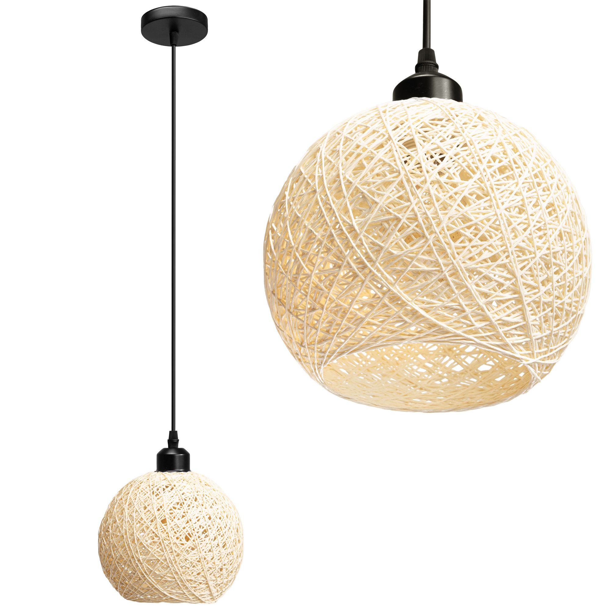 Lampa Sufitowa Wisząca Toolight App1320-1Cp Boho Beżowy