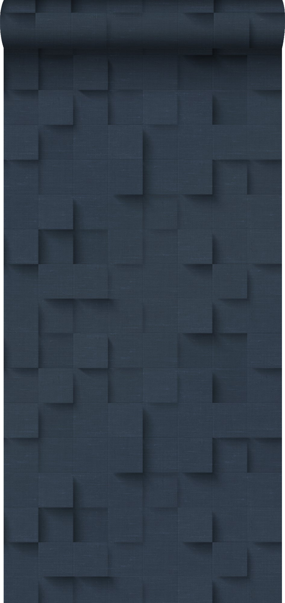 Tapeta kostki 3D ciemnoniebieskim - 50 x 900 cm - ORIGIN