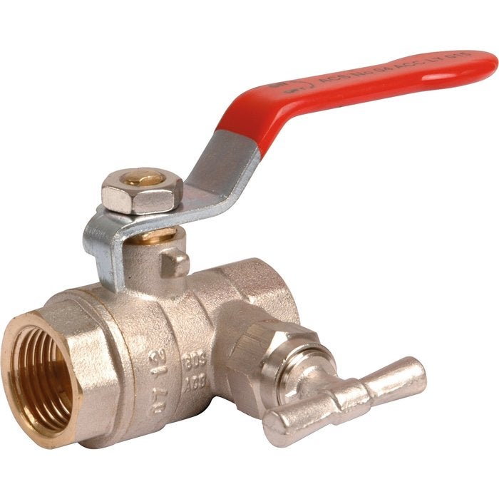 Vanne à purge laiton nickelé - F 3/4' - Sferaco - 2