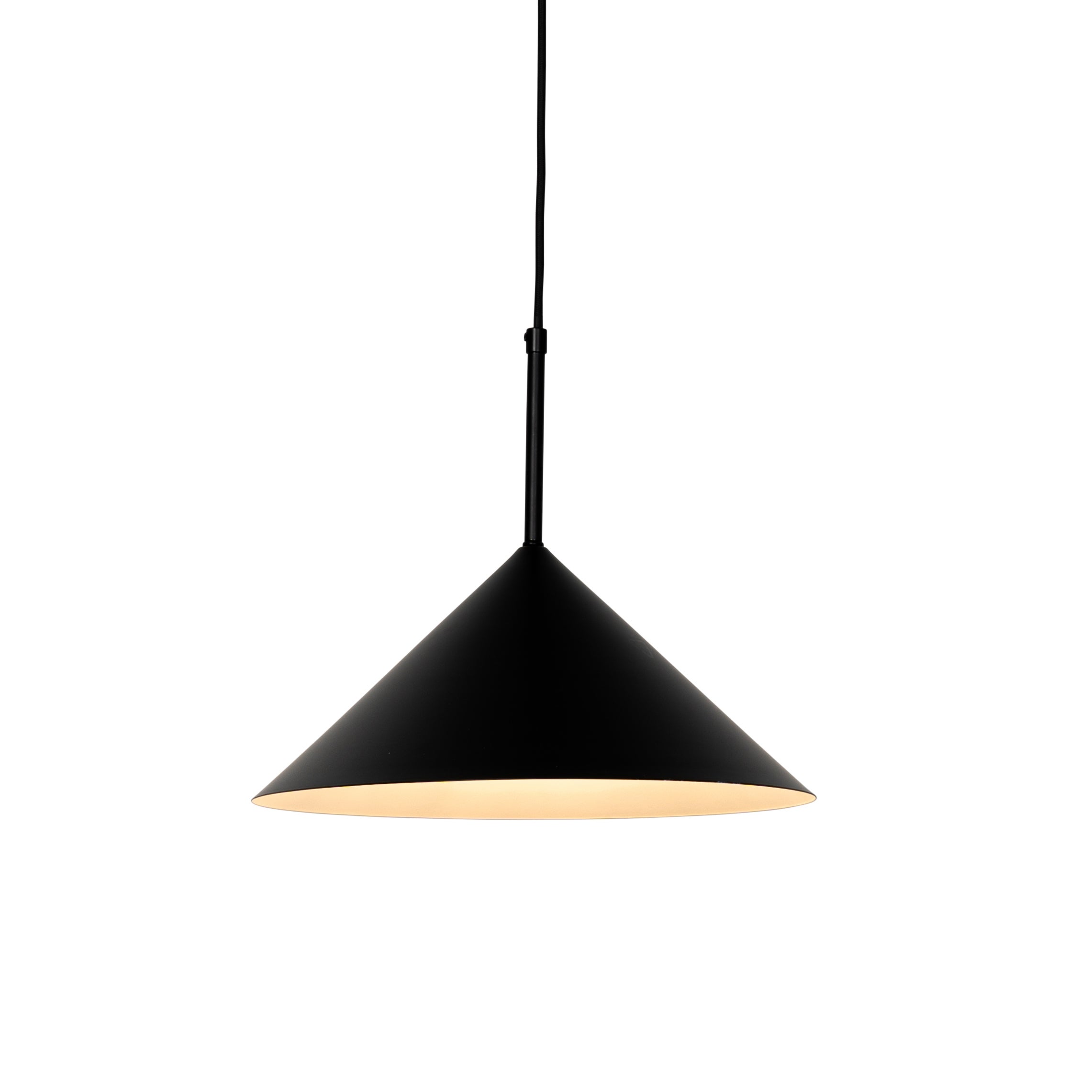 Qazqa designerski lampa wisząca - Triangolo - czarny, okrągły, max. 40w, kompatybilny z żarówką LED, e27, 35cm oświetlenie