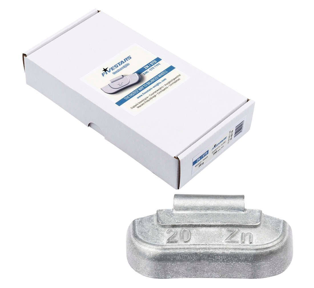 CUTIE CONTRAGREUTATI PENTRU JANTE DE TABLA 20 GRAME - 100 BUC - ZN