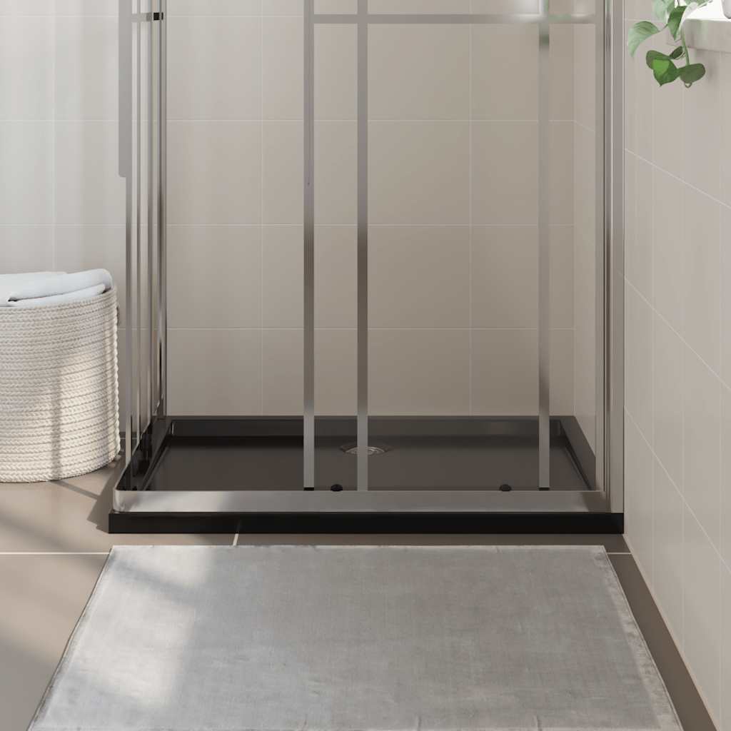 vidaXL Receveur de douche rectangulaire ABS Noir 70x100 cm - 3