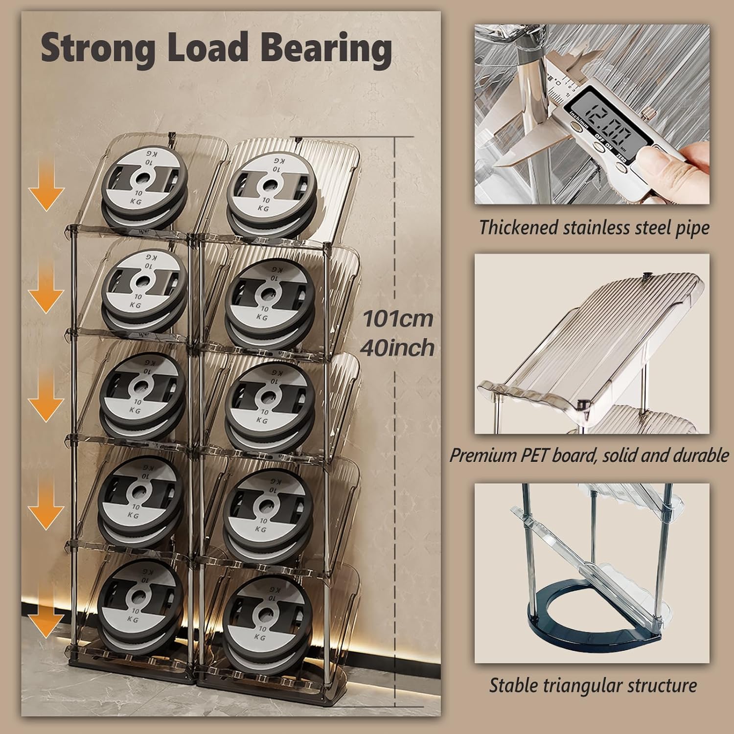 Scarpiera a 5 ripiani, scarpiera stretta salvaspazio, scarpiera per ingresso, organizer per scarpe, scarpiera - 2