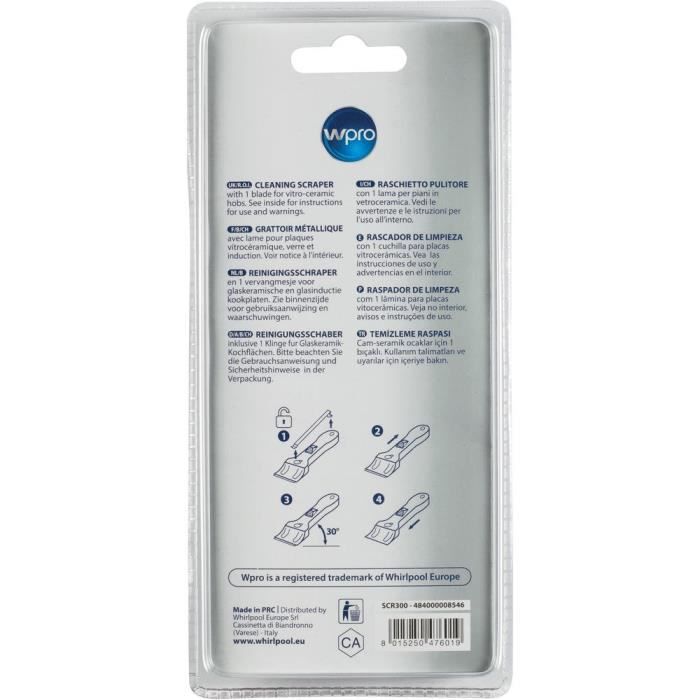 Grattoir pour plaque vitrocéramique W SCR 300 - 484000008546 - 6