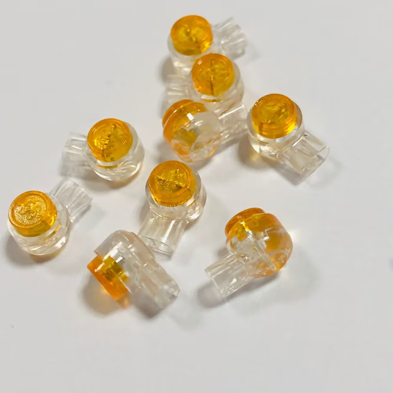 Connecteurs Épissure UY câble, Connecteurs de Câble Téléphonique, Connecteur de Regroupement 2 Ports / 2 noyaux 100 pièces （Orange） - 3