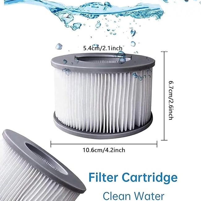 Filtro di ricambio per MSPA, 8 pezzi Whirlpool accessori per MSPA Filtro di ricambio per MSPA, 8 pezzi Whirlpool accessori per MSPA