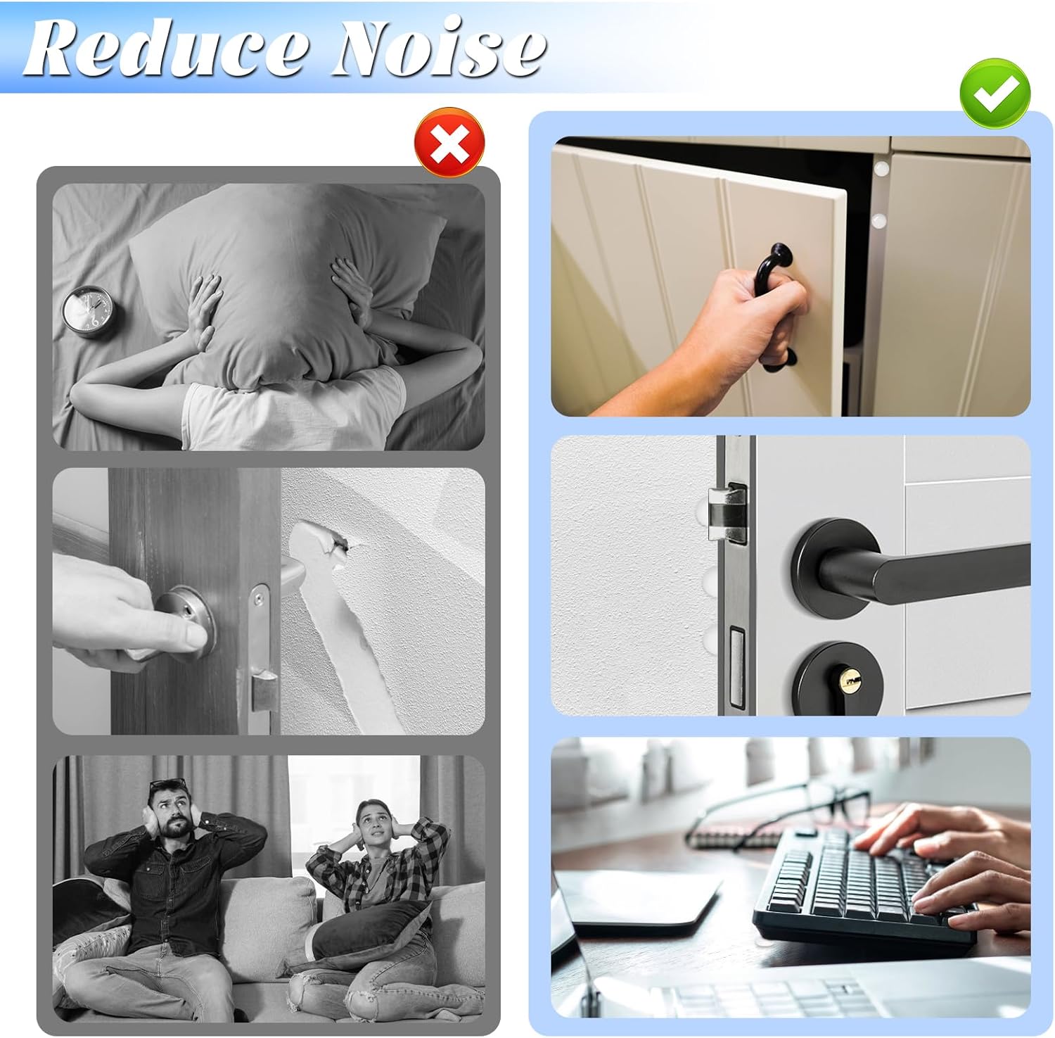 100 pezzi (8*8*2,4 mm) paraurti in silicone trasparente, paraurti autoadesivi per porte, ammortizzatori per porte di dietti - 4