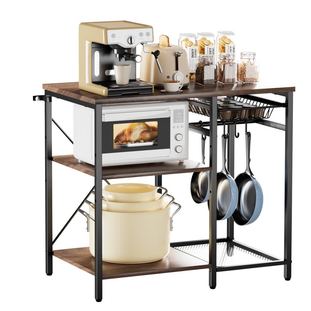 Essenza Estantería De Cocina 900 Mm, 5 Estantes, Soporte En X, Estructura De Tubo De Hierro Y Madera De Nogal, 900 X 400 X 900 Mm, Para Cocina Negro , Leroy Merlin
