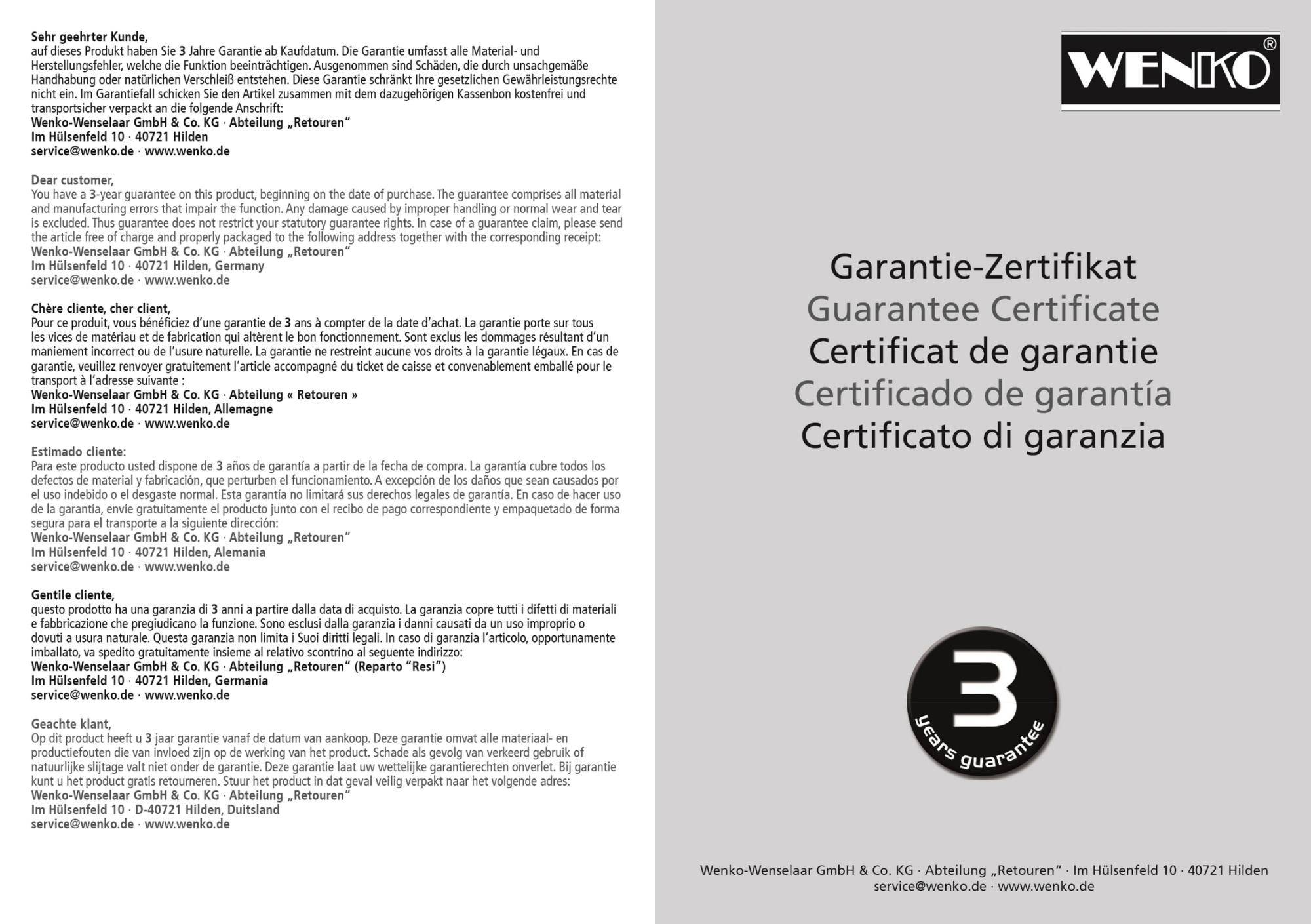 Siège de toilette ATACAMA avec fonction Easy Close, Duroplast, WENKO, WENKO - 6