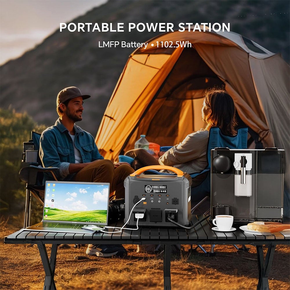 Station d'alimentation portable NEWSMY S1210 2000W - puissance de crête de 3000 W, charge rapide CA de 1300 W, générateur solaire MPPT - 3