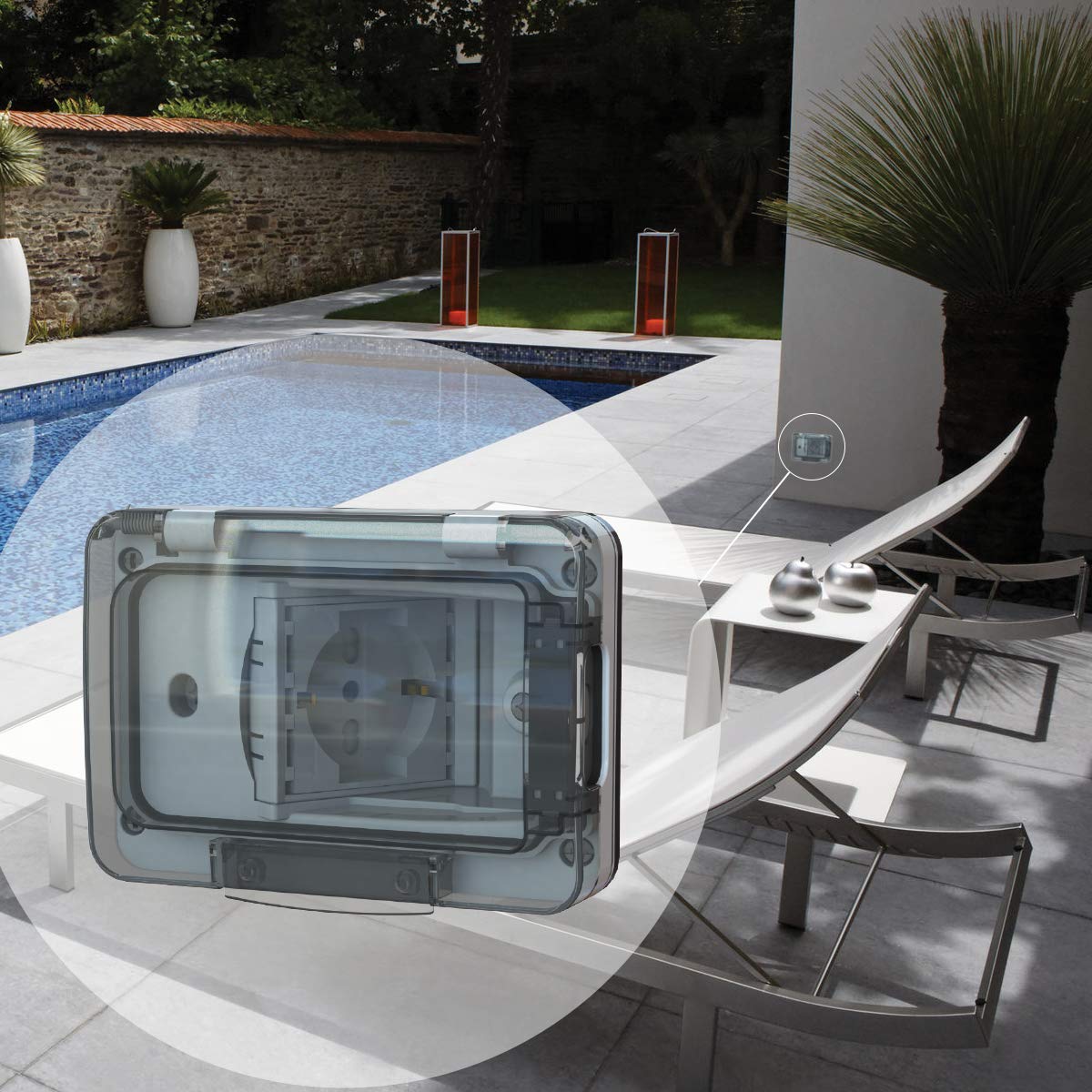 Wide IP55 Bianco con schuko bivalente - 3