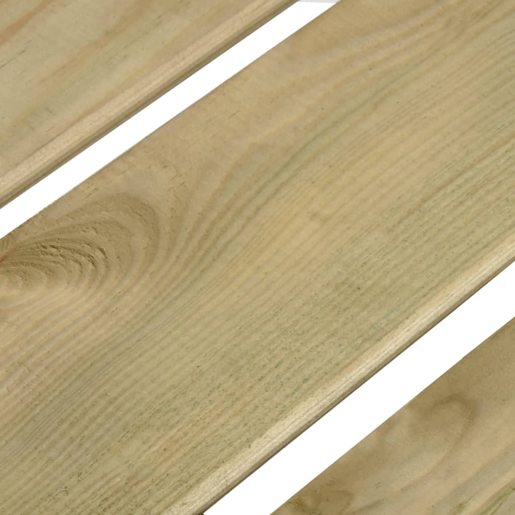 Banc de jardin meuble de patio d'extérieur terrasse 121 cm bois de pin imprégné 02_0011213 - 5