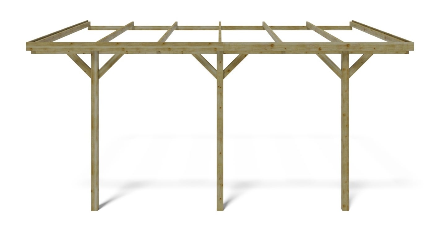 Carport, abri de voiture 3x5.24 m - 15 m2 - adossé&nbsp; - CAR6 - ALTANKA - 3