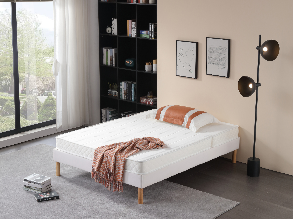 Matelas Très Ferme pour Tous BZ + Alèse 140x190 x 10 cm + Oreiller Visco - Découpe Assise 60 cm - 5 Zones de Confort - rembourrage 100 % polesther - â - 3