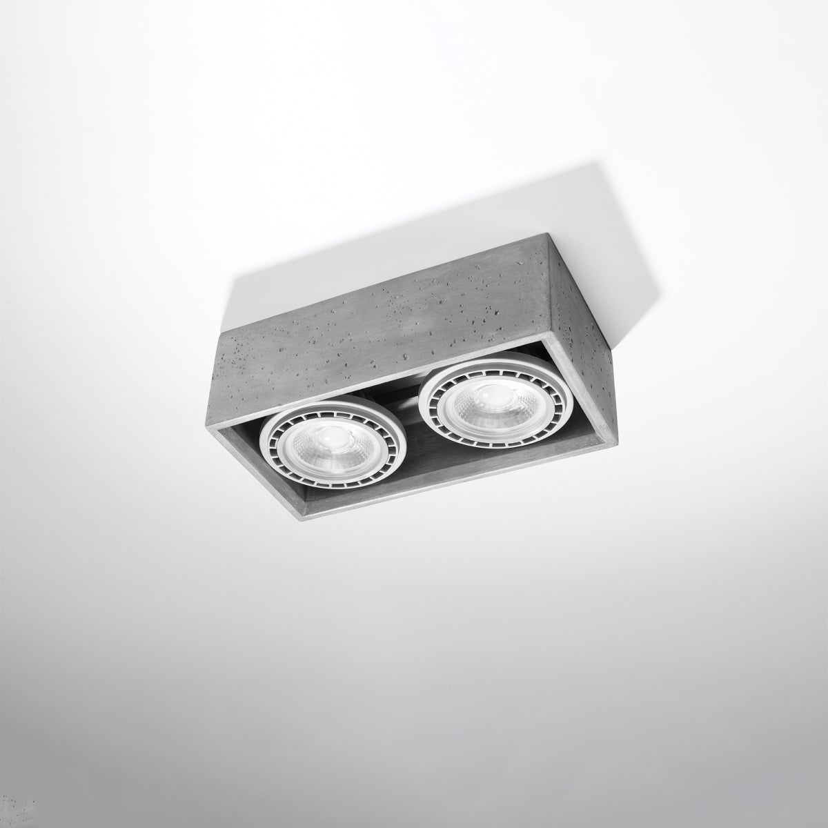 Plafon ZENTRA 2 beton LED 4000K - 27x14x9cm Sollux