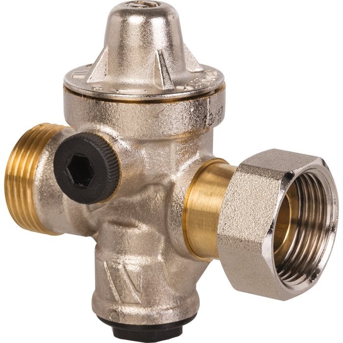 Réducteur De Pression Eau 3/4" Laiton Avec Manomètre - Régulateur Pression Maison Bâtiments Usines